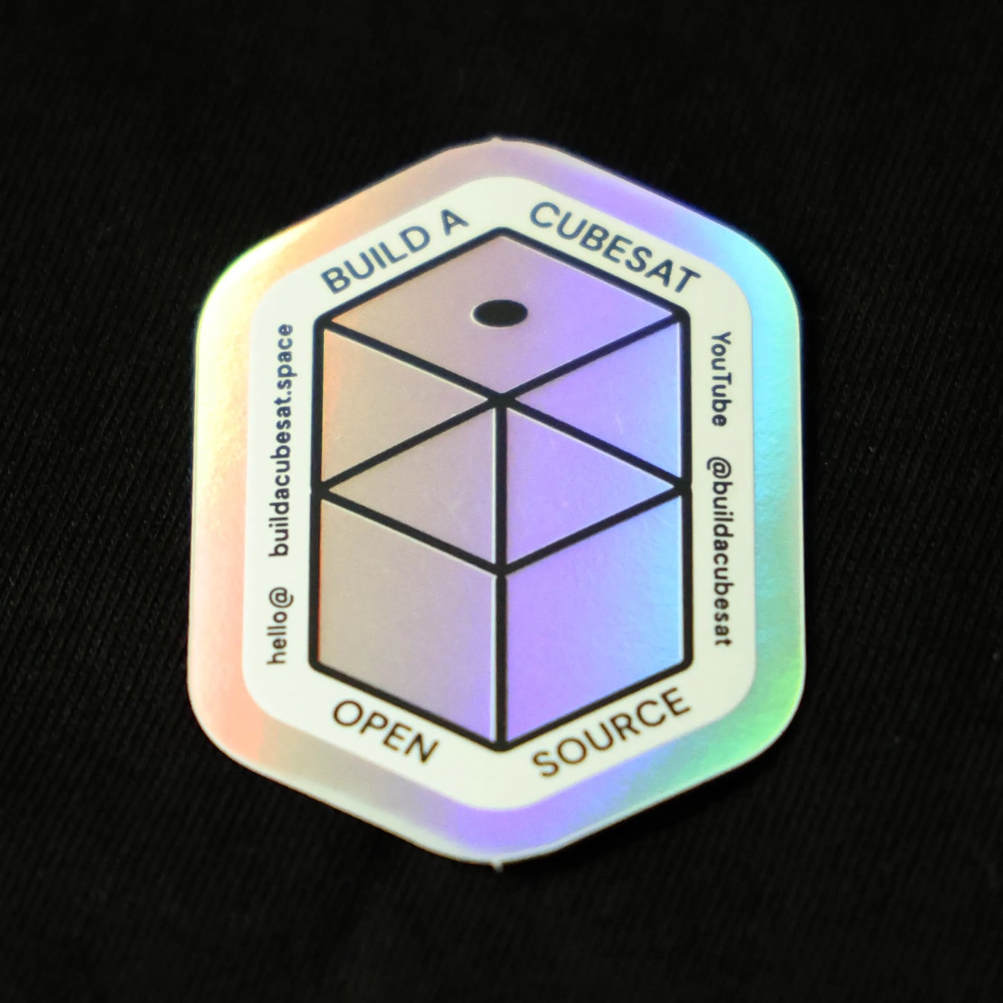 Build a CubeSat Holographic Stickers (5 pcs)
