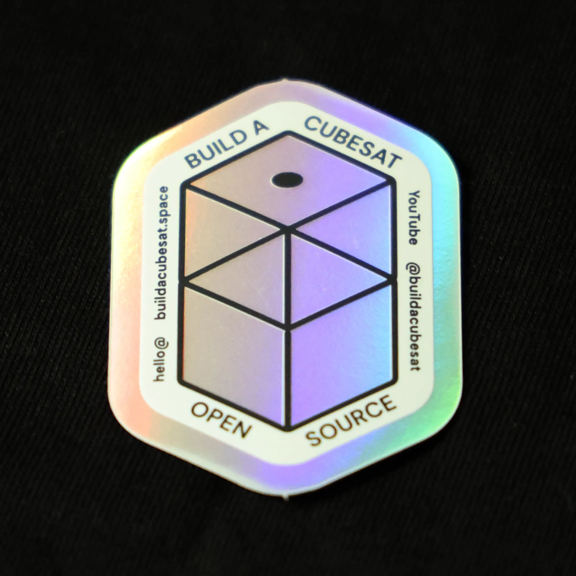 Build a CubeSat Holographic Stickers (5 pcs)