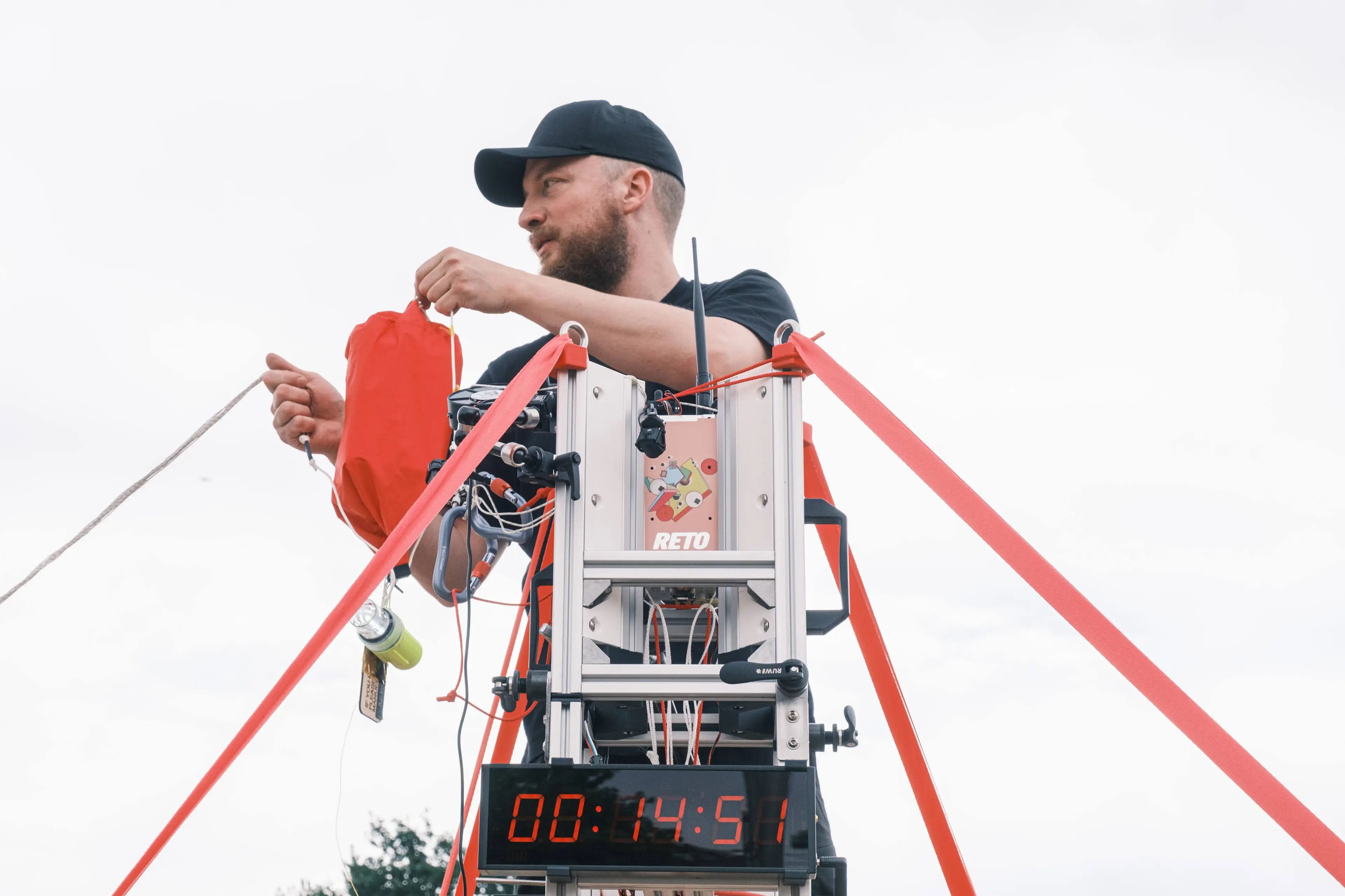 Manuel Imboden working on a High Altitude Balloon flight